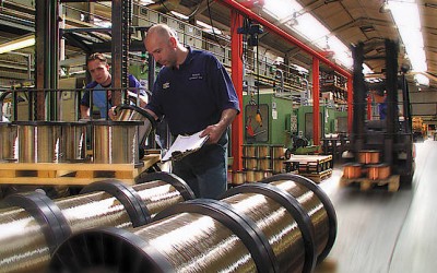 Wire production at Leoni Temco