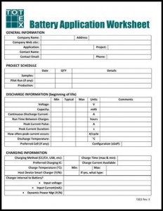 TOTEX Battery Worksheet
